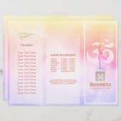 Brochures de massage de yoga à trois volets Pose d (Devant / Derrière)