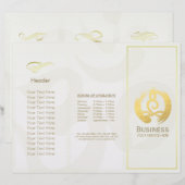 Brochures de massage de yoga à trois volets Postur (Devant / Derrière)