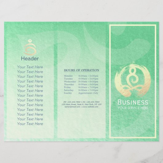 Brochures de massage de yoga à trois volets Postur (Devant)