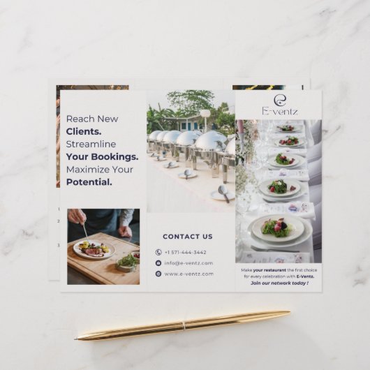 Brochures d'événements marketing professionnels (Devant/Arrière en situation)