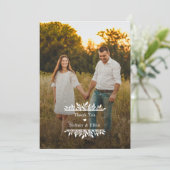 Brochures florales Carte de remerciement à plat (Debout devant)