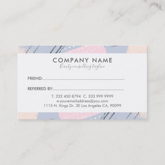 Brochures modernes Composition Carte de référence (Dos)