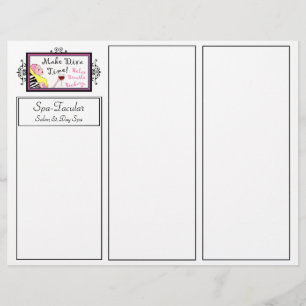 Brochures over Day Spa DIVA Tri-Fold