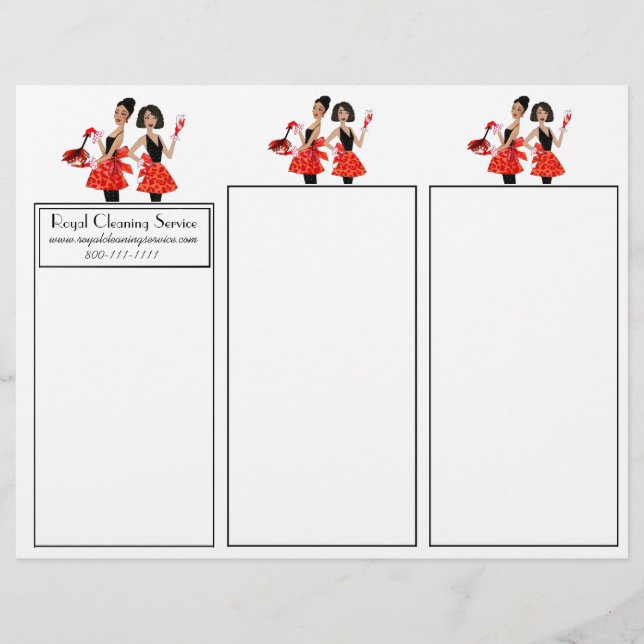 Brochures over het schoonmaken van Tri-Fold House (Voorkant)