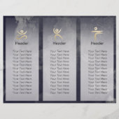 Brochures Studio De Yoga Tri-Fold Méditation Pose  (Dos)