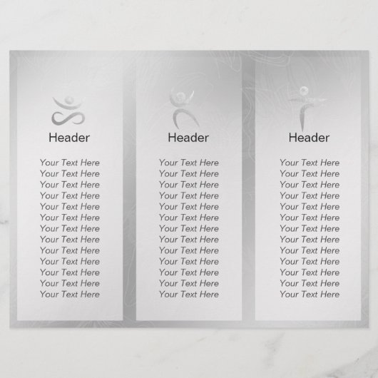 Brochures Studio Yoga Tri-Fold Pose de méditation (Dos)