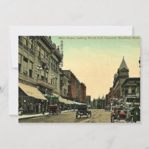 Brockton, Massachusetts, antiek 1910. Kaart
