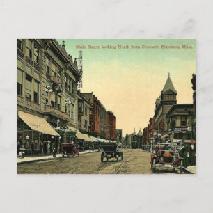 Brockton, Massachusetts, carte postale vintage 191