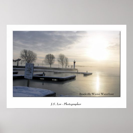 Brockville Winter Waterfront Poster (Voorkant)