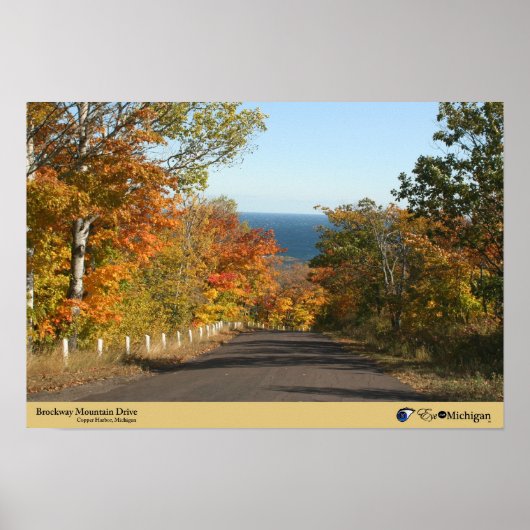 Brockway Mountain Drive - Copper Harbour, Michigan Poster (Voorkant)