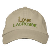 Brodé I Love Lacrosse Casquette (Devant)
