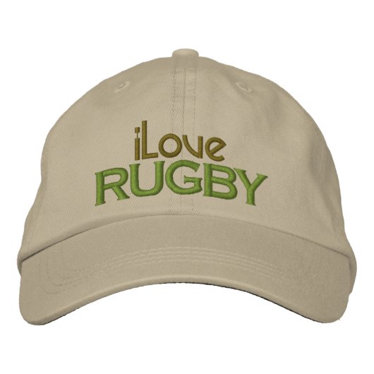Brodé I Love Rugby Casquette (Devant)