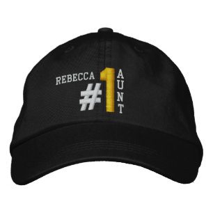 Brodée #1 Numéro 1 CHAUSSÉE Casquette NOIR V01B