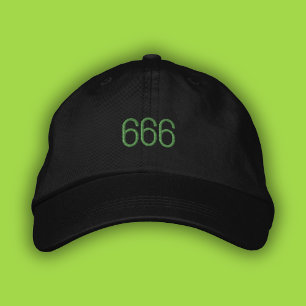 Brodée 666 Angel Numéro Vert Pop Girl Été Papa Casquette