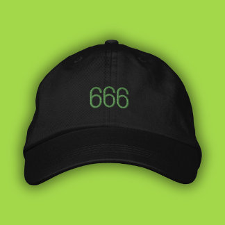 Brodée 666 Angel Numéro Vert Pop Girl Été Papa Casquette