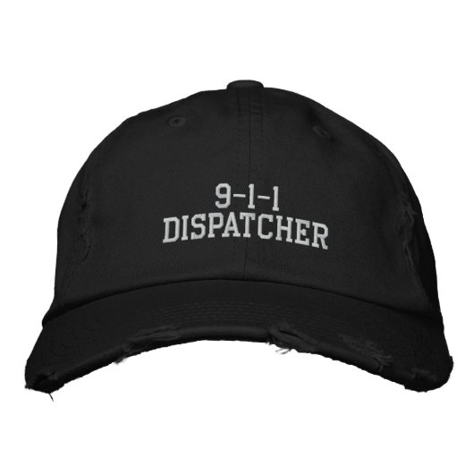 Brodée 9-1-1 Casquette de répartiteur (Devant)