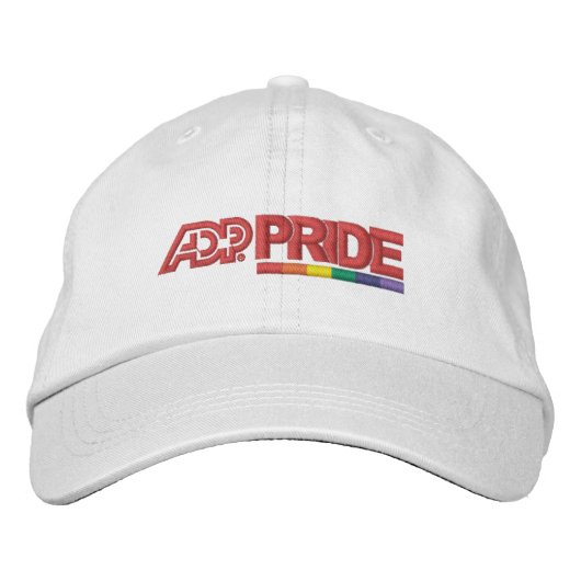 Brodée ADP Pride Casquette réglable - Blanc (Devant)
