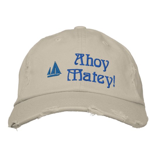 Brodée Ahoy Matey navigateurs Casquette brodé (Devant)