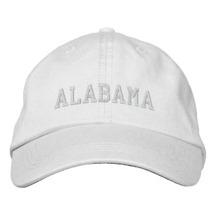 Brodée Alabama brodé Basic Ajustable Casquette Blanc