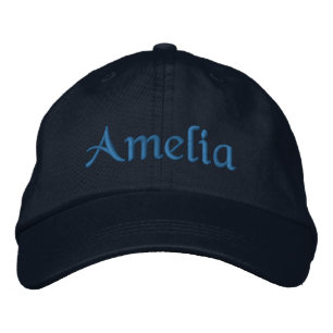 Brodée Amelia Personnalisé Brodé Casquette de Baseball Bl