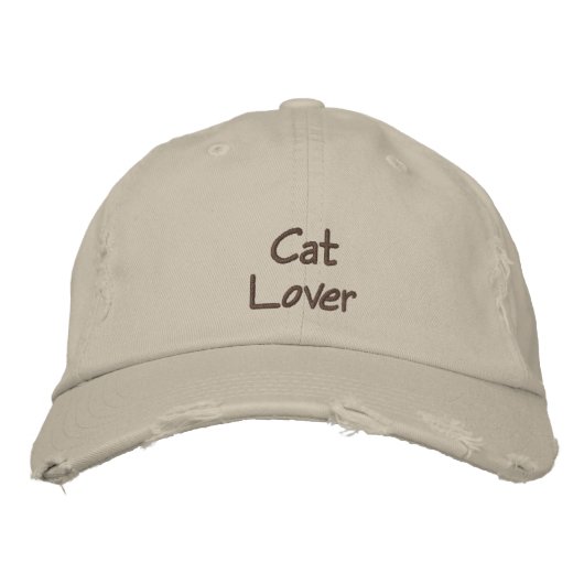 Brodée Amoureux des chats brodé Casquette de baseball / C (Devant)