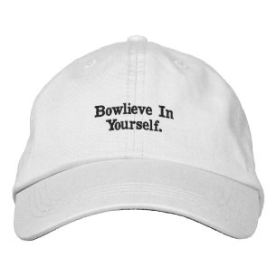 Brodée Amusant Bowls de pelouse Bowlieve, Casquette brodé