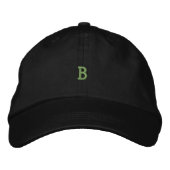 Brodée B Lettre imprimé Monogramme initial Casquette brod (Devant)