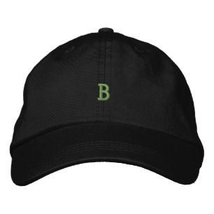 Brodée B Lettre imprimé Monogramme initial Casquette brod