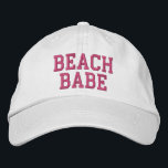 Brodée babe de plage casquette rose<br><div class="desc">babe de plage casquette rose</div>