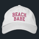 Brodée babe de plage casquette rose<br><div class="desc">babe de plage casquette rose</div>