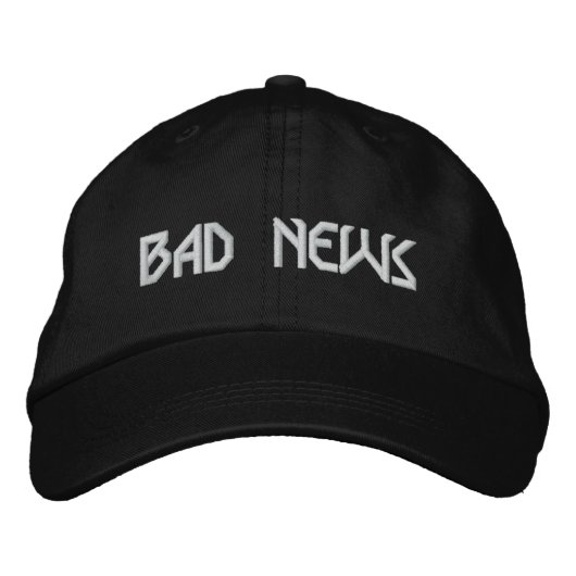 Brodée BAD NEWS logo casquette (Devant)