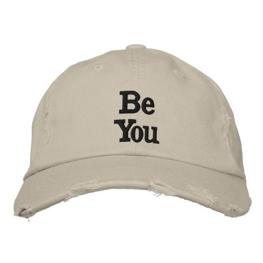 Brodée " Be You " Casquette de baseball avec citations (Devant)