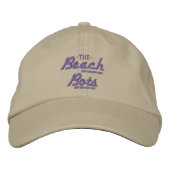 Brodée BEACH BOTS Casquette - Kaki avec bleu (Devant)