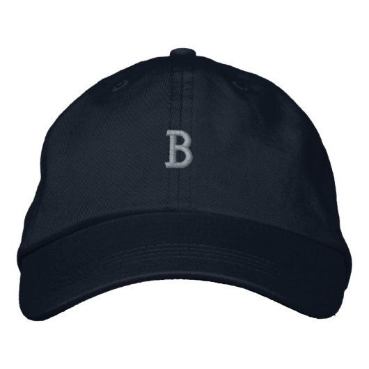 Brodée Belle B - Lettre initiale Monogramme Casquette (Devant)