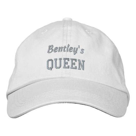 Brodée BENTLEY'S QUEEN Casquette (Blanc) (Devant)