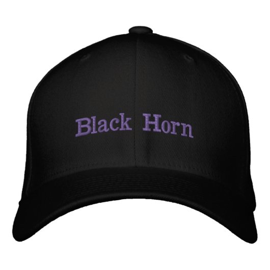 Brodée Black Horn – Casquette Trucker Noire (Devant)
