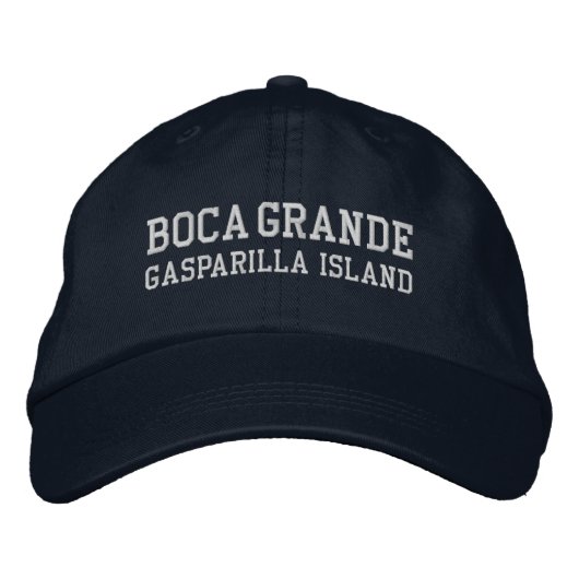 Brodée Boca Grande Floride Casquette de baseball brodé (Devant)