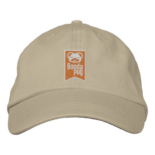 Brodée Boodapug Orange LogoMark Casquette brodé (Devant)