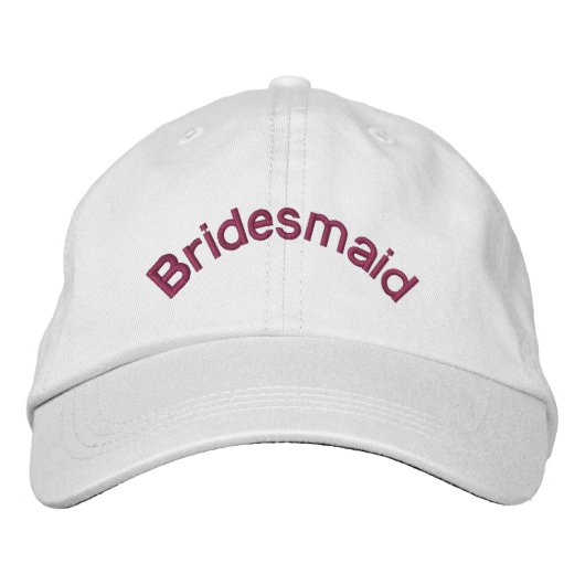 Brodée Bridesmaid Pink brodé Casquette (Devant)