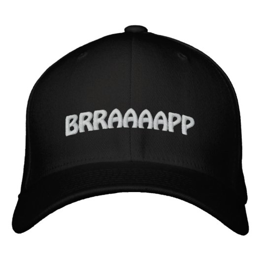 Brodée "BRRAAAAPP" Sledders.com Casquette Black Flexfit (Devant)