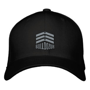 Brodée Bulldozur "Armoiries" Logo Casquette ajusté