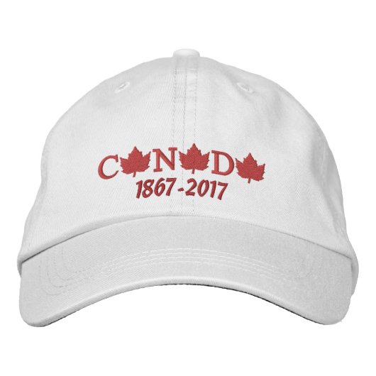 Brodée Canada 150 Casquette de baseball brodé (Devant)