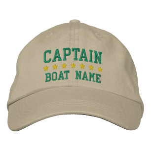 Brodée Capitaine nautique Votre nom de bateau Casquette k
