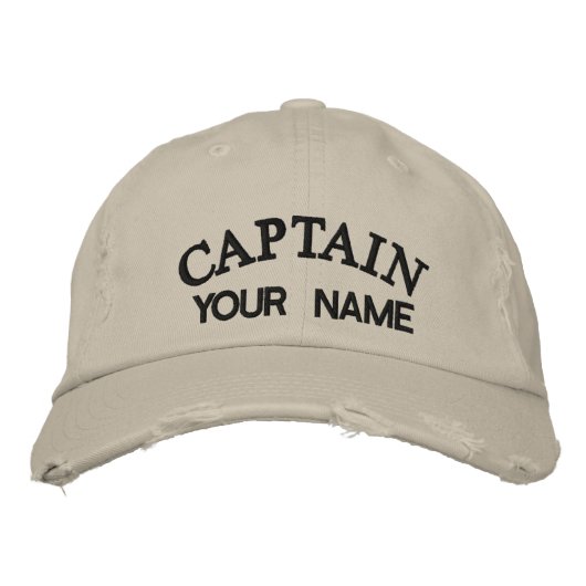 Brodée CAPITAINE PERSONNALISÉE - Casquette brodé (Devant)