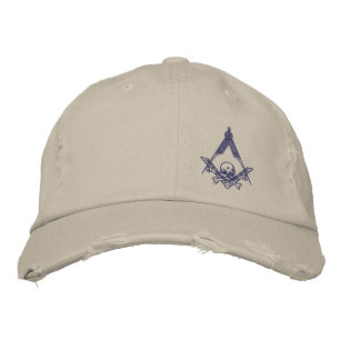 Brodée Casquette affligé par maçon principal moderne