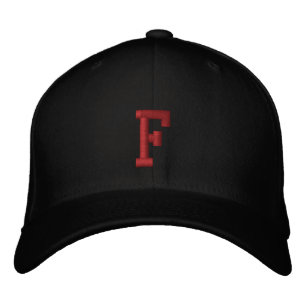 Brodée Casquette ajustable F monogramme