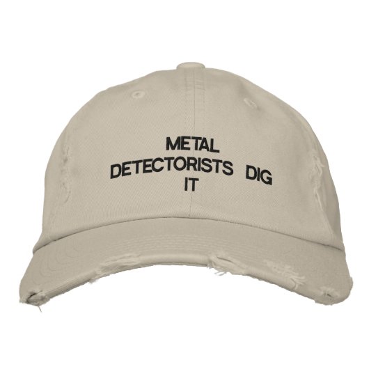 Brodée Casquette avec DÉTECTORISTES MÉTALLIQUES DIG-IT su (Devant)