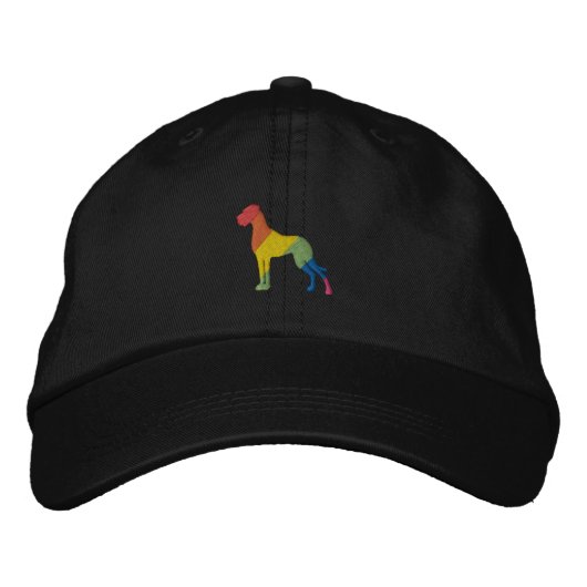 Brodée casquette avec Grand Danois petit (Devant)