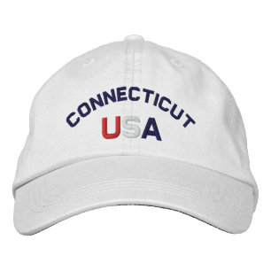 Brodée Casquette blanc brodé du Connecticut USA