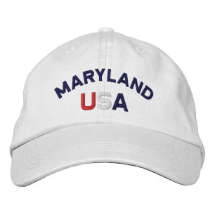 Brodée Casquette blanc brodé du Maryland USA
